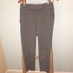 Crop pants- black and white checkered